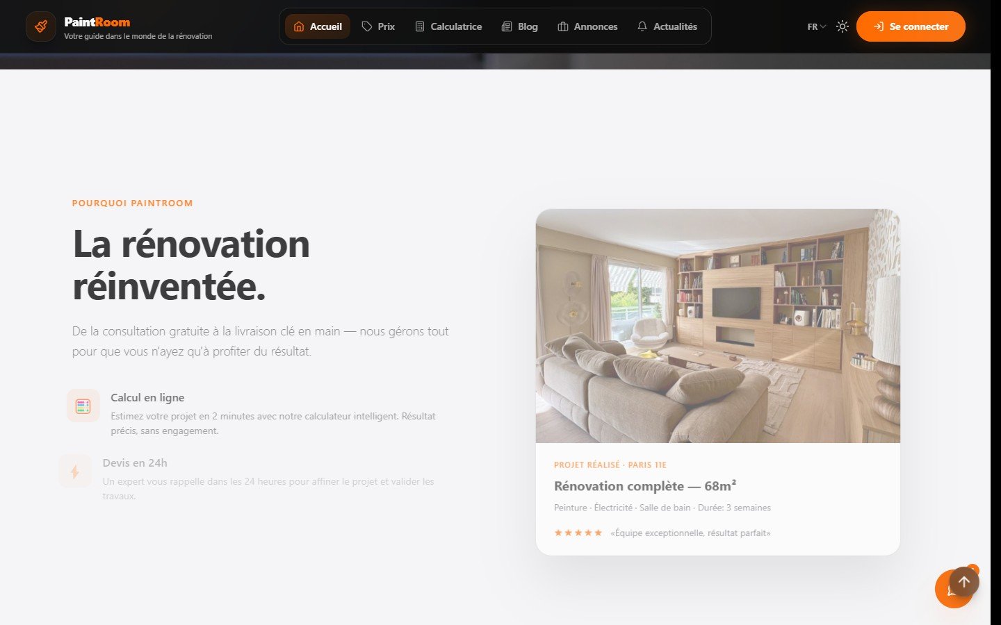 Homepage — services