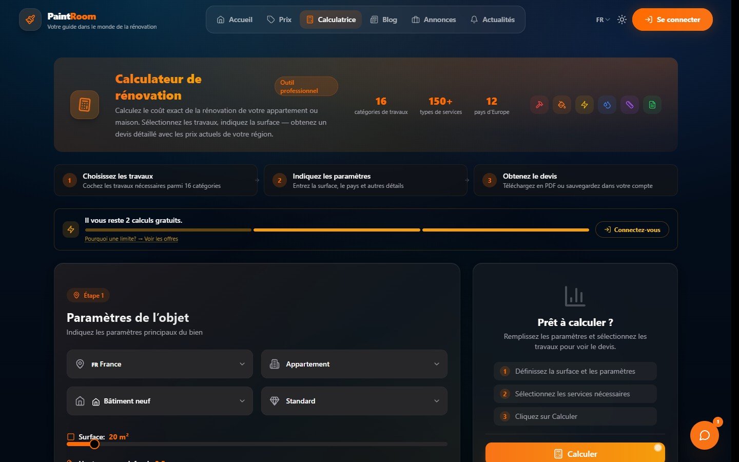 Calculator — devis